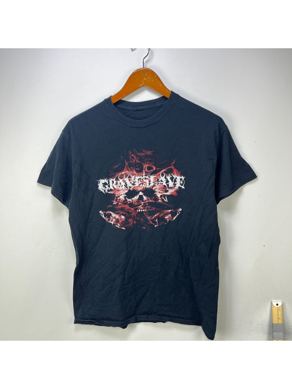 Vintage GraveSlave Death Metal Band Skull Graphic T shirt M